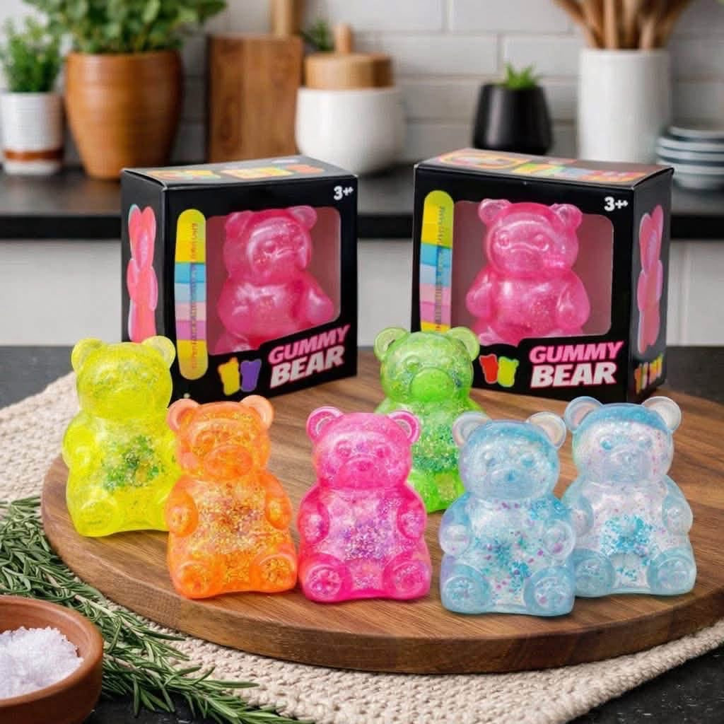 RTS - SMALL GLITTER BEAR SQUISH