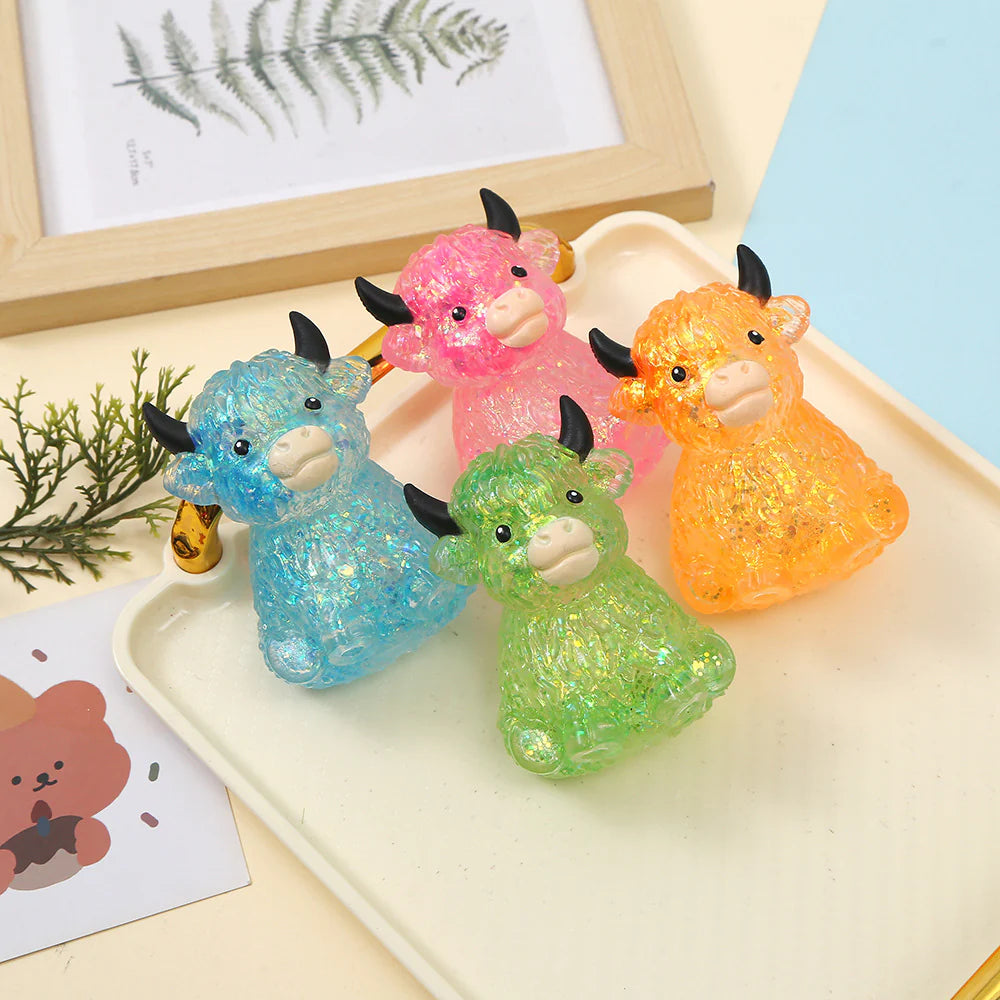 RTS - GLITTER COW SQUISHY
