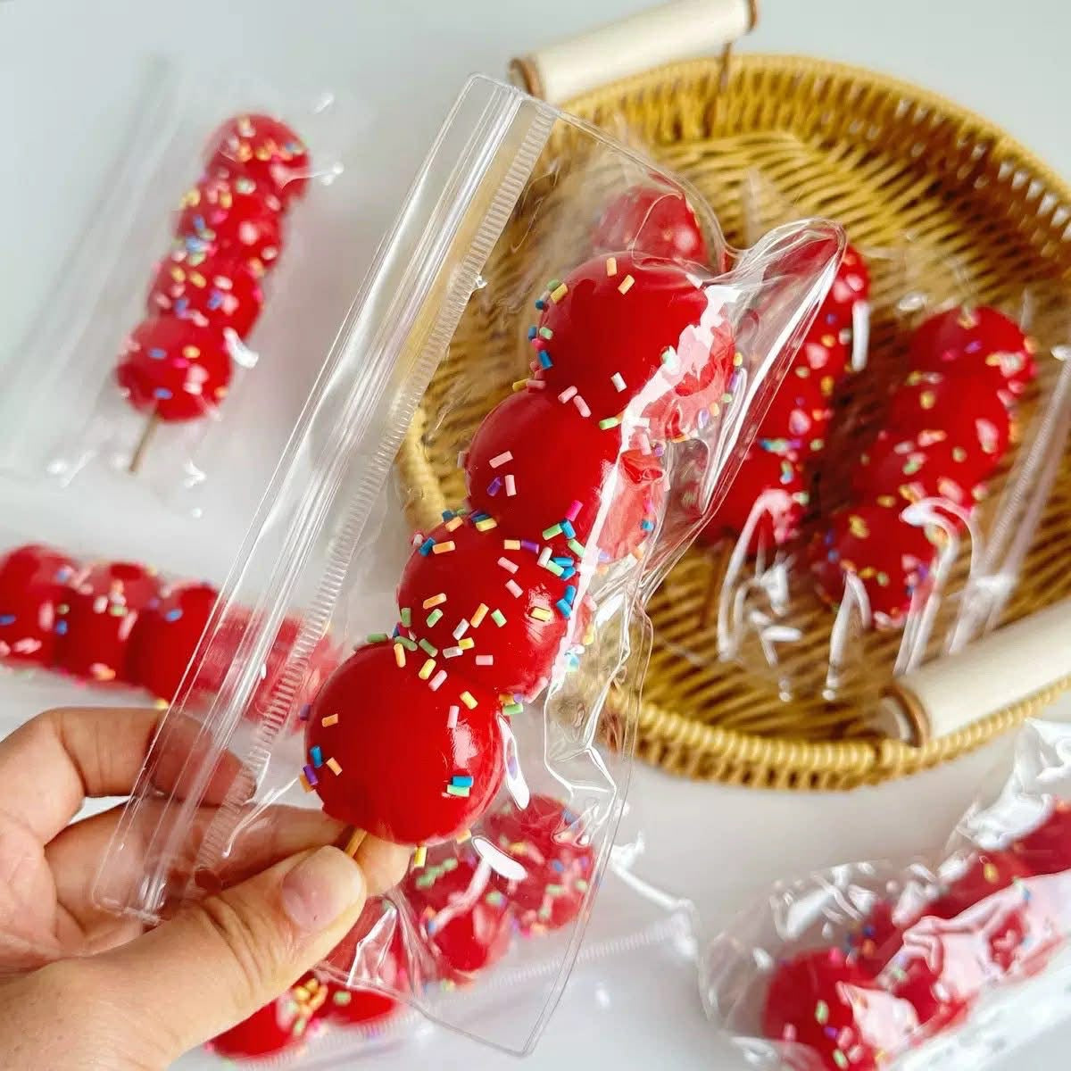 RTS - CHERRIES ON STICK SQUISHY